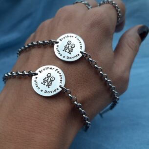 Bracciale con inframezzo tondo